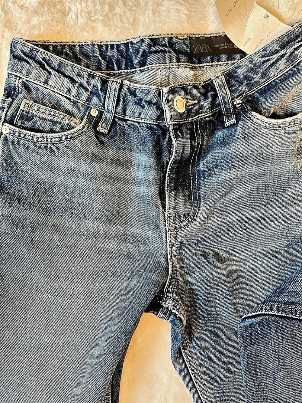 RE/DONE Relaxed Slim Jeans in Blue Waist 32 Like New